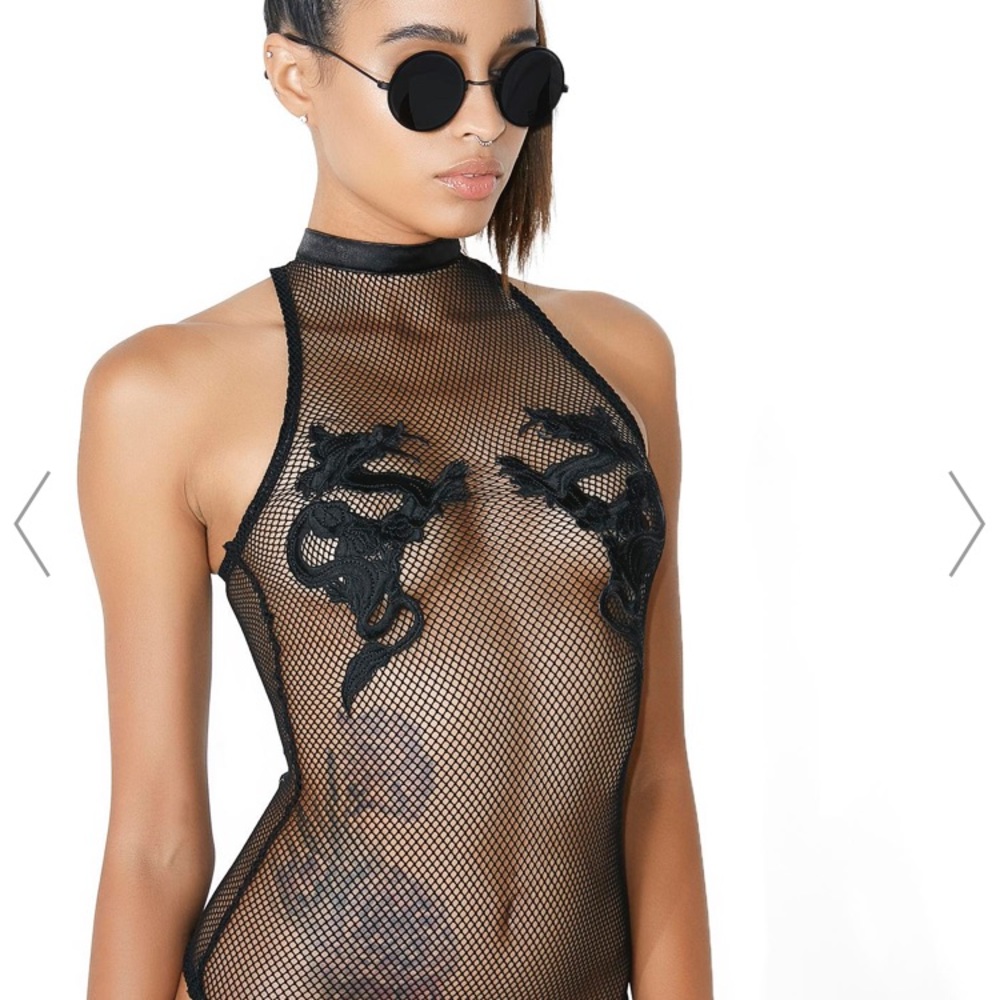 Fishnet Dragon Bodysuit